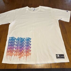 Champion It's A Living T-Shirt Mens Size 2XL The Way Up Street Art Graffiti XXL